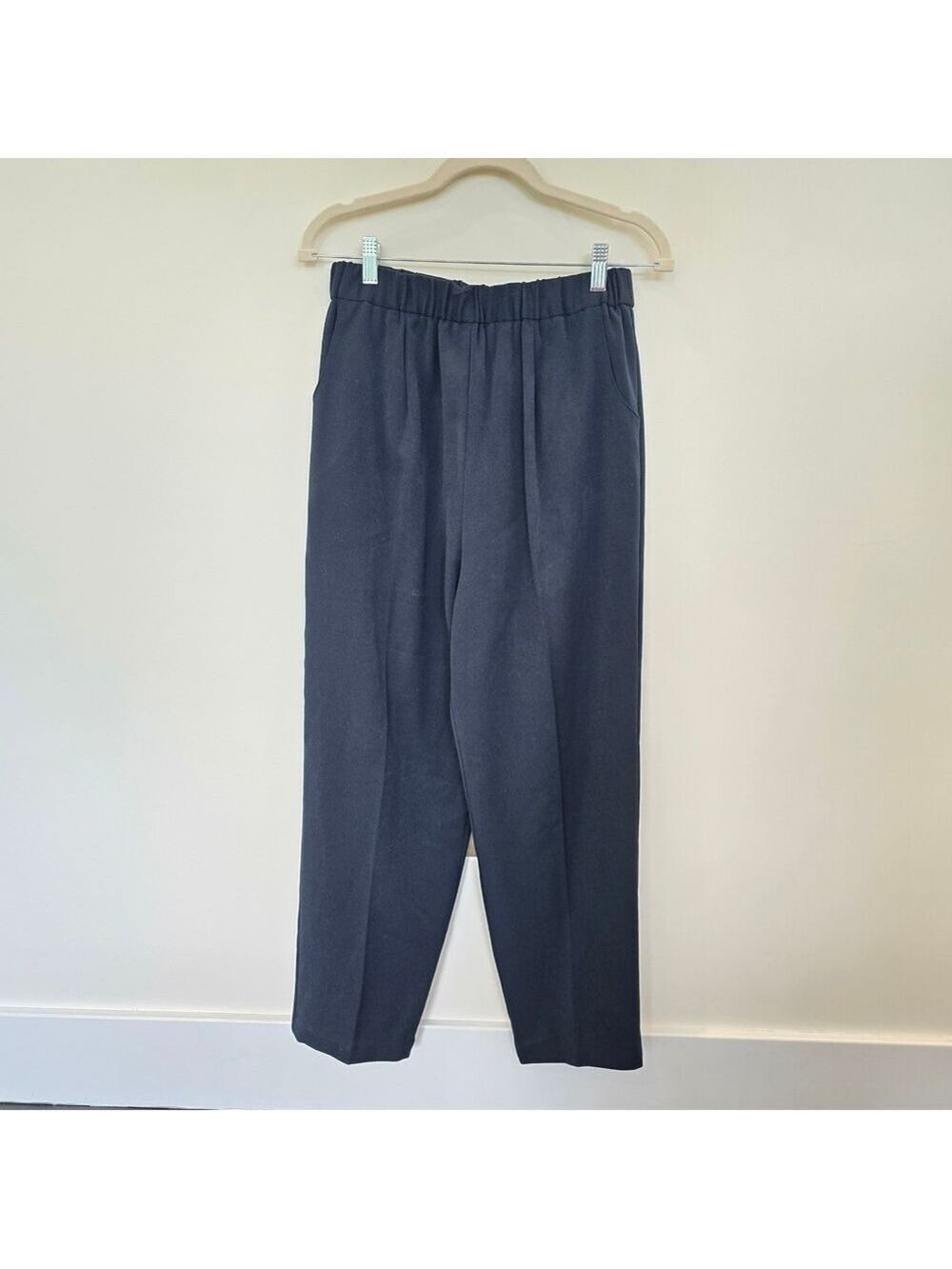 Briggs New York Women's Classic Navy Straight Leg Elastic Waist Dress Pants 10 - Picture 3 of 9